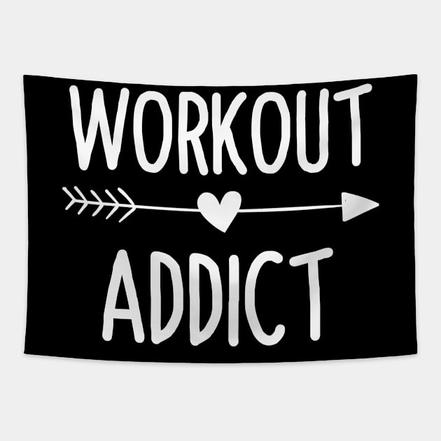 Workout Addict Gifts for Gym Lovers Cute Working Out Tapestry by Boneworkshop