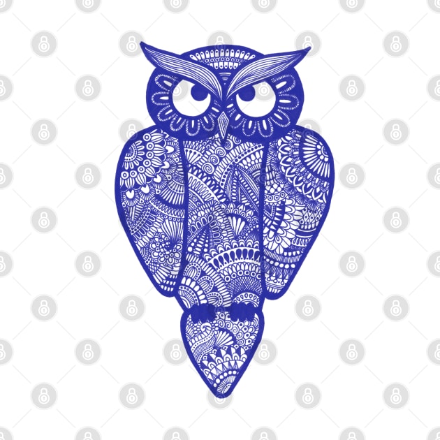 Owl (dark blue) by calenbundalas