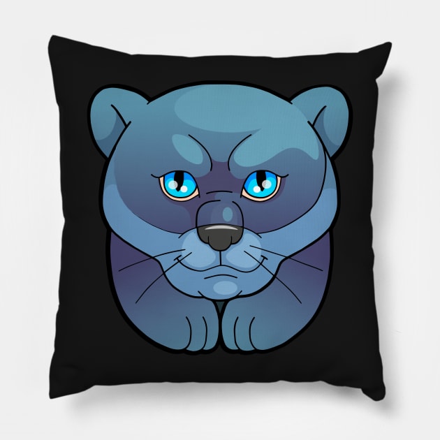 Panther Cartoon Pillow by Shadowbyte91