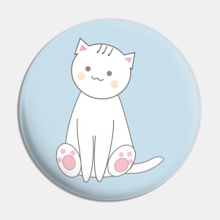 Cute cat smiling doodle Pin