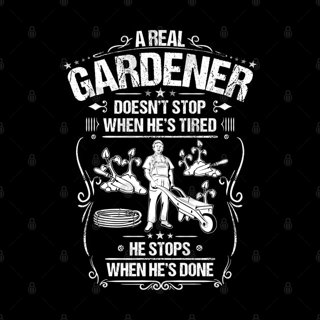 Gardener Gardening Garden Tired Gift Present by Krautshirts