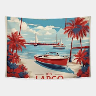 Key Largo Florida United States of America Tourism Vintage Poster Tapestry