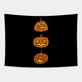 Cute Stylized Jack-o-Lanterns Tapestry