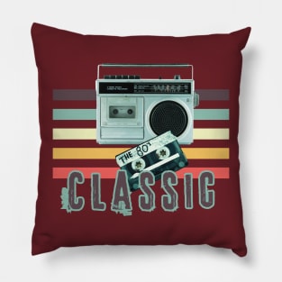 Cassette Music Retro Classic Mix-Tape Style Pillow