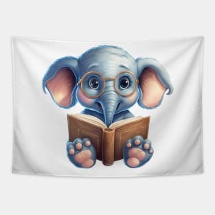 Elephant with Book Tapestry