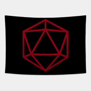 Simplistic Red And Black D20 Tapestry