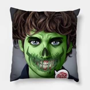Green Zombie Will Graham with Brain Pillow
