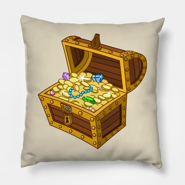 Treasure Chest Pillow by DigiToonsTreasures