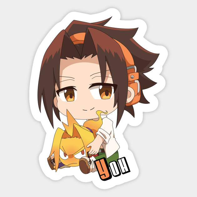 Get Wallpaper Cute Asakura Yoh With Amidamaru Shaman King Sticker Teepublic Free