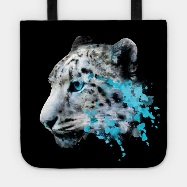 Watercolor Snow Panther Leopard Artsy Watercolour Cougar Painting
