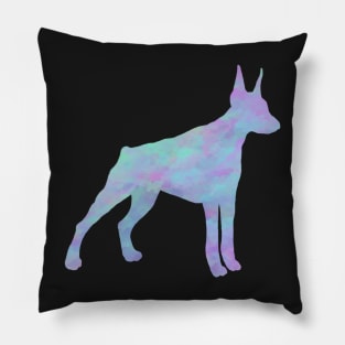 Rainbow Pastel Doberman Pillow