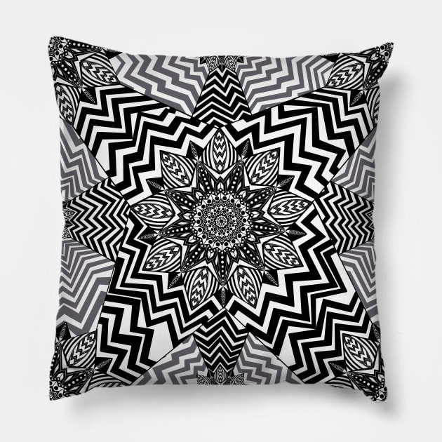 Mandala african pattern Pillow by PaepaeEthnicDesign