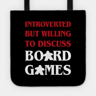 Meeple Introverted But Willing To Discuss Board Games Tote