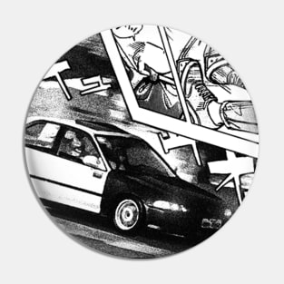 JDM Civic in Laguna Seca T-Shirt Manga Edition Pin