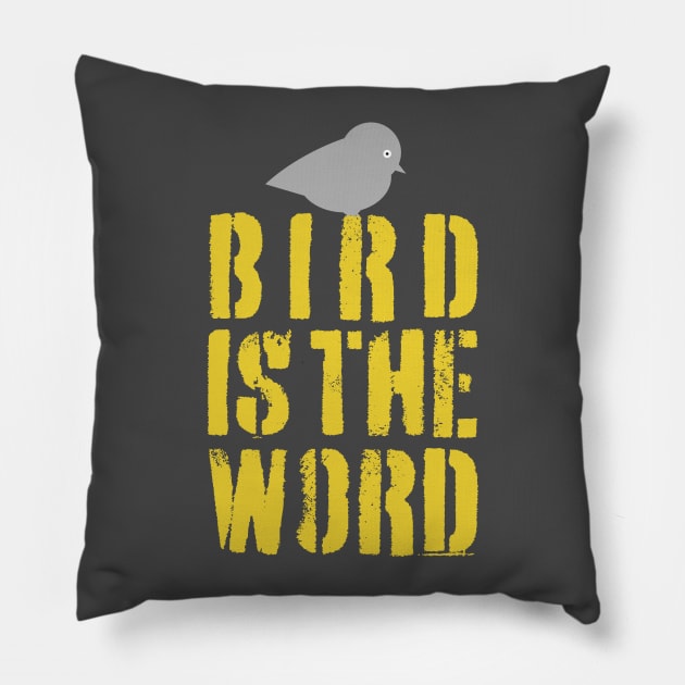 Bird is the Word Pillow by Drop23