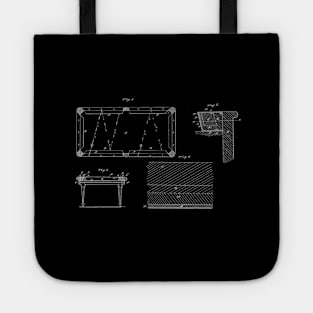 Billiard Cushion Vintage Patent Drawing Tote