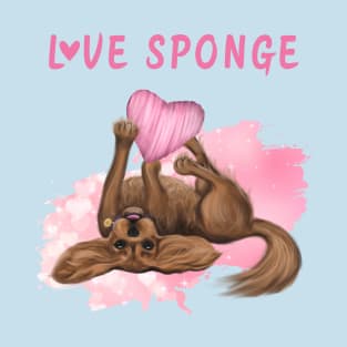 Ruby Cavalier King Charles Spaniel Love Sponge T-Shirt