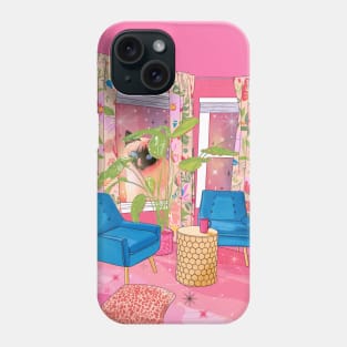 A Cat behind a window Phone Case