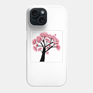 White flowers mixed with red Phone Case