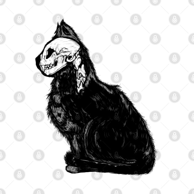 Kitty Cat Skull by Jess Adams