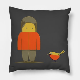 Feathered Sidekick (Logo Version) Pillow