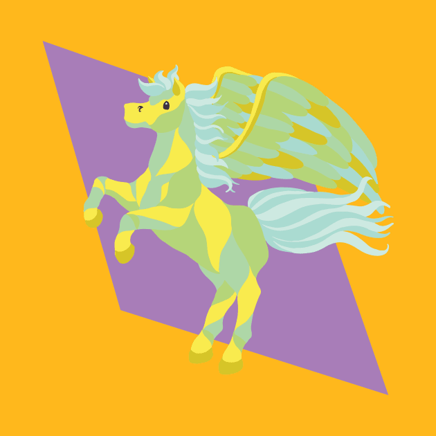 Pegasus on Purple by Carabara Designs