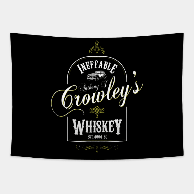 Anthony J Crowleys Ineffable Whiskey Good Omens Tapestry by Bevatron