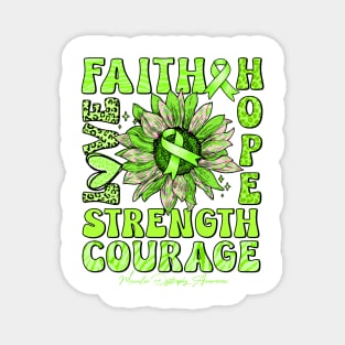 Muscular Dystrophy Awareness Awareness - Sunflower strong faith love Magnet