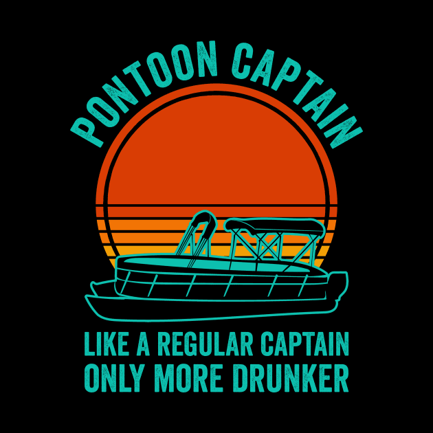 Pontoon Captain Funny Pontoon Boat Lover by Visual Vibes