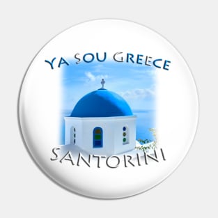 Ya Sou - Greece Santorini Blue Dome Pin