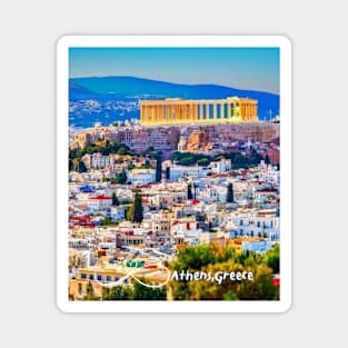 World Travel Fly to Athens , Greece ,Brafdesign Magnet