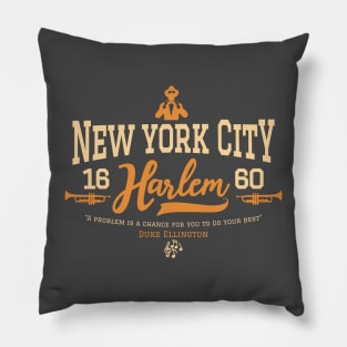 New York Harlem - Harlem Logo - Harlem Manhattan - Duke Ellington Pillow