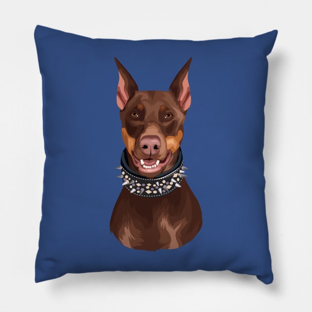 Animal dog bp doberman domestic cute pet Pillow by starnish