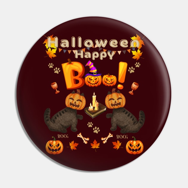 Happy halloween pumpkin cats Pin by ATime7