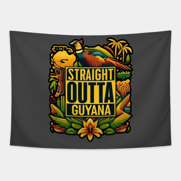 Straight Outta Guyana Tapestry by Straight Outta Styles