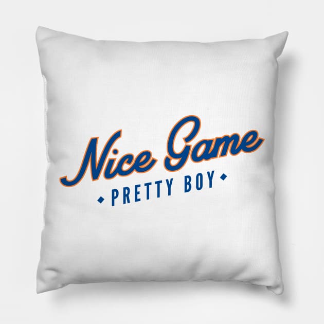 Nice Game Pretty Boy Pillow by artnessbyjustinbrown