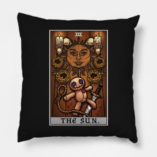 The Sun Tarot Card Halloween Voodoo Doll New Orleans Witchcraft Pillow