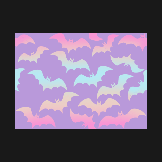 Pastel Goth Bats on Purple by FrostedSoSweet