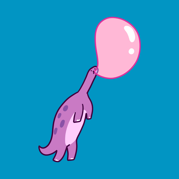 Bubblegum Balloon Dinosaur by saradaboru