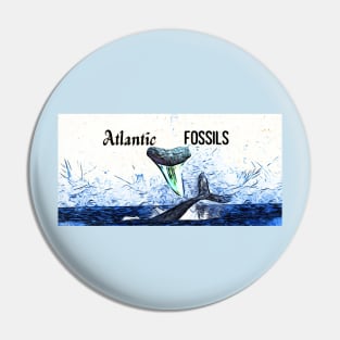 Whale and Atlantic Fossils Shark Tooth Pin