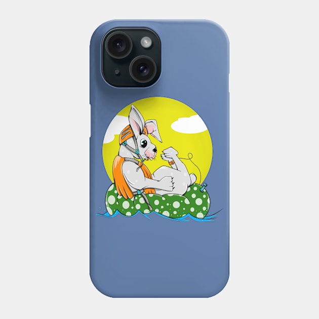 Rabbit on a river Phone Case by mailboxdisco