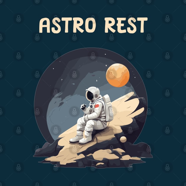 Astronaut resting in space by Patterns-Hub