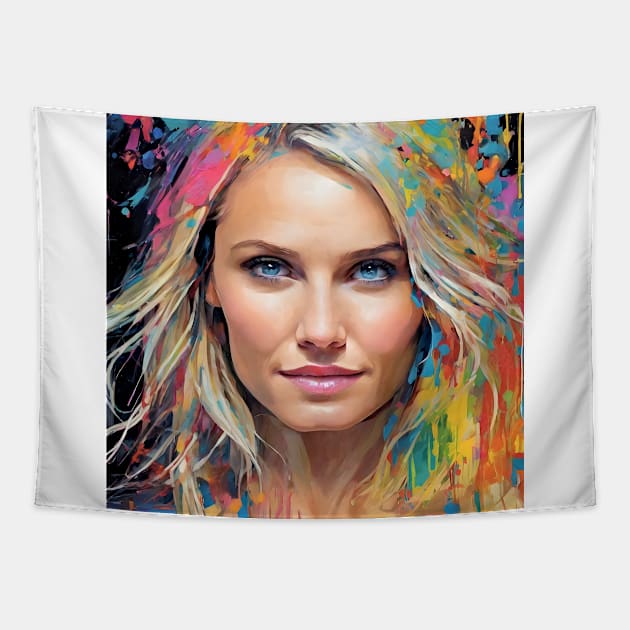 The beauty of Cameron Diaz Tapestry by bogfl