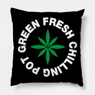 Green Fresh Chilling Pot Pillow