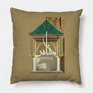 MEKNES city MOROCCO arabic writing shirt Pillow