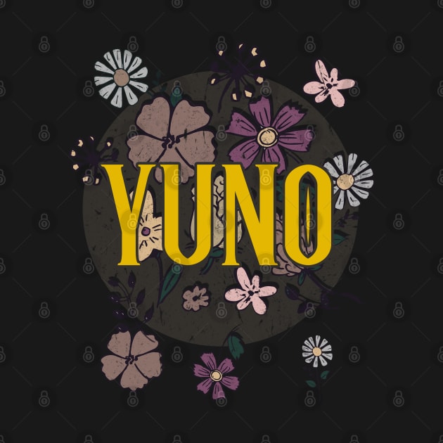 Aesthetic Proud Name Yuno Flowers Anime Retro Styles by Kisos Thass