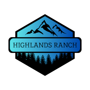 Highlands Ranch Colorado Mountains and Trees design T-Shirt