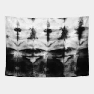 Black and White Shibori Stripes Tapestry