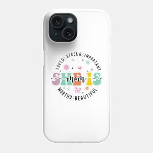 She is Mom, Retro Mother, Blessed Mom, Mom Life, Mother's Day Phone Case