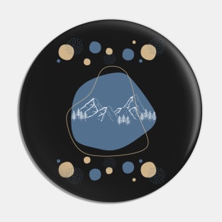 Mountain and blue Pin